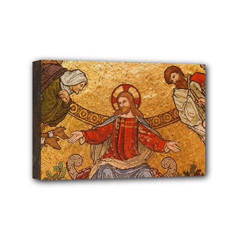 Gold Jesus Mini Canvas 6  X 4  by boho