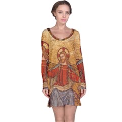 Gold Jesus Long Sleeve Nightdress by boho