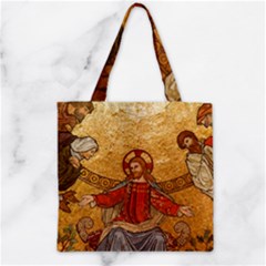 Gold Jesus Zipper Grocery Tote Bag by boho