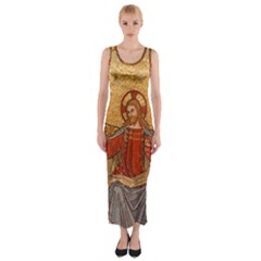 Gold Jesus Fitted Maxi Dress by boho