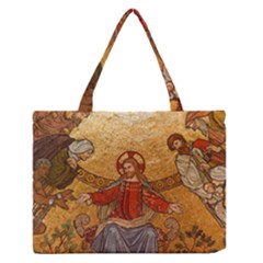 Gold Jesus Medium Zipper Tote Bag by boho