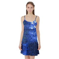 Blue Sequins Satin Night Slip by boho