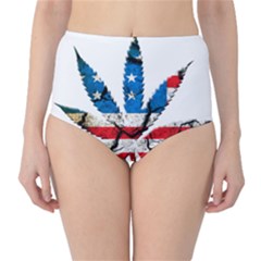 Marijuana High-waist Bikini Bottoms by boho