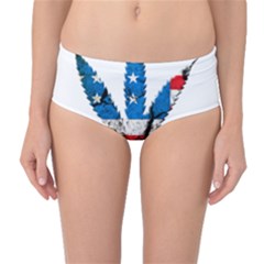 Marijuana Mid-waist Bikini Bottoms by boho