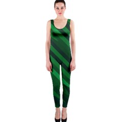 Abstract Blue Stripe Pattern Background Onepiece Catsuit by Simbadda