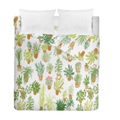 Flowers Pattern Duvet Cover Double Side (full/ Double Size) by Simbadda