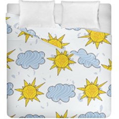 Sunshine Tech White Duvet Cover Double Side (king Size) by Simbadda