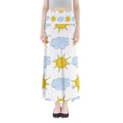 Sunshine Tech White Maxi Skirts by Simbadda