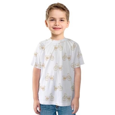 Retro Bicycles Motif Vintage Pattern Kids  Sport Mesh Tee by dflcprintsclothing