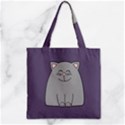 Cat Minimalism Art Vector Zipper Grocery Tote Bag View1