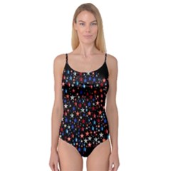 America Usa Map Stars Vector  Camisole Leotard  by Simbadda