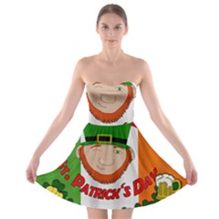 St  Patricks Day  Strapless Bra Top Dress by Valentinaart