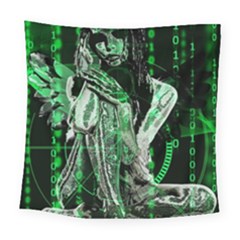 Cyber Angel Square Tapestry (large) by Valentinaart