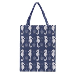 Seahorse And Shell Pattern Classic Tote Bag by Simbadda