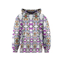 Floral Ornament Baby Girl Design Kids  Pullover Hoodie by Simbadda
