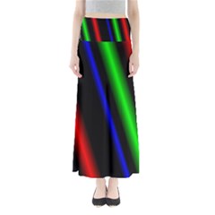 Multi Color Neon Background Maxi Skirts by Simbadda