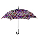 Multi Color Wave Abstract Pattern Hook Handle Umbrellas (Medium) View3