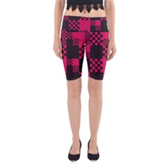 Cube Square Block Shape Creative Yoga Cropped Leggings by Simbadda