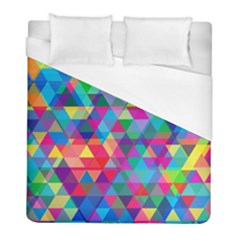 Colorful Abstract Triangle Shapes Background Duvet Cover (full/ Double Size) by TastefulDesigns