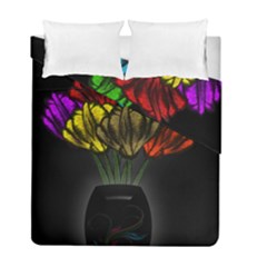 Flowers Painting Still Life Plant Duvet Cover Double Side (full/ Double Size) by Simbadda