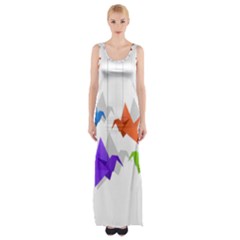 Paper Cranes Maxi Thigh Split Dress by Valentinaart
