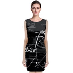 School Board  Sleeveless Velvet Midi Dress by Valentinaart