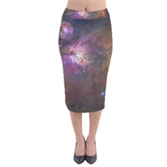 Orion Nebula Velvet Midi Pencil Skirt by SpaceShop