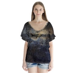 Propeller Nebula Flutter Sleeve Top by SpaceShop