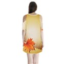 Background Leaves Dry Leaf Nature Shoulder Cutout Velvet  One Piece View2
