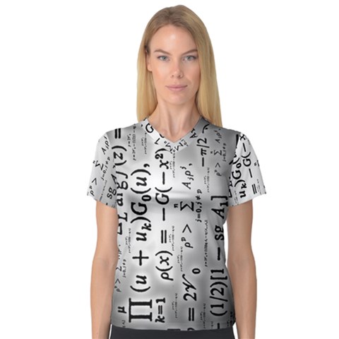 Science Formulas Women s V-neck Sport Mesh Tee by Simbadda