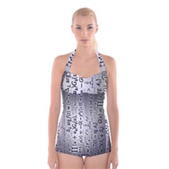 Science Formulas Boyleg Halter Swimsuit  by Simbadda