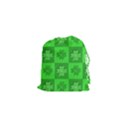 Fabric Shamrocks Clovers Drawstring Pouches (XS)  View1