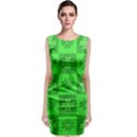 Fabric Shamrocks Clovers Sleeveless Velvet Midi Dress View1