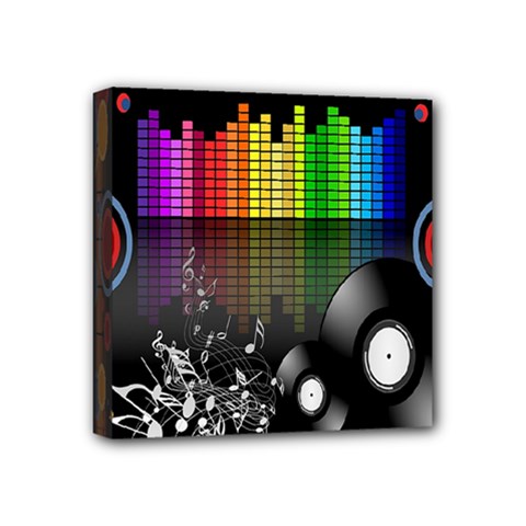 Music Pattern Mini Canvas 4  X 4  by Simbadda