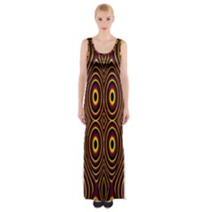 Vibrant Pattern Maxi Thigh Split Dress by Simbadda