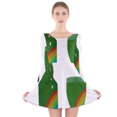 St  Patrick s Day Long Sleeve Velvet Skater Dress by Valentinaart