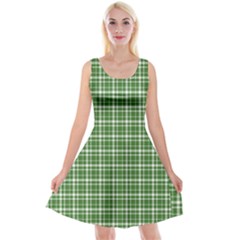 St  Patricks Day Plaid Pattern Reversible Velvet Sleeveless Dress by Valentinaart