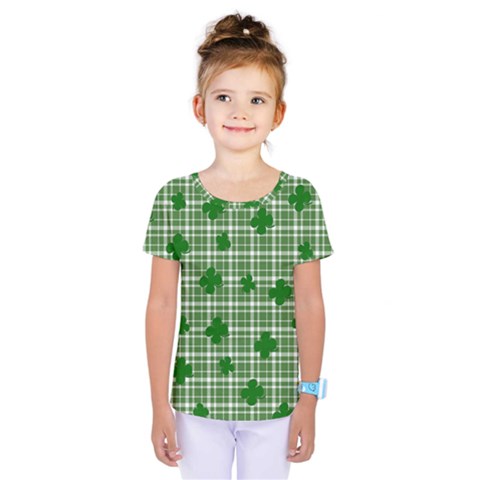 St  Patrick s Day Pattern Kids  One Piece Tee by Valentinaart