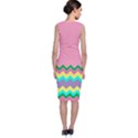 Easter Chevron Pattern Stripes Classic Sleeveless Midi Dress View2