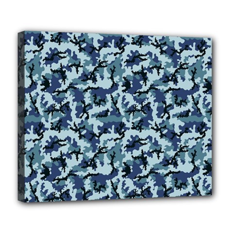 Navy Camouflage Deluxe Canvas 24  X 20   by sifis