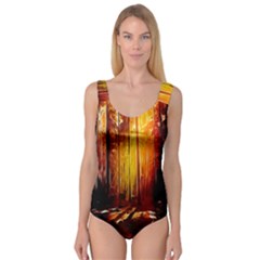 Artistic Effect Fractal Forest Background Princess Tank Leotard  by Simbadda