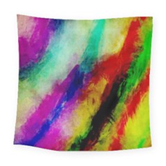Colorful Abstract Paint Splats Background Square Tapestry (large) by Simbadda