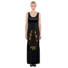 Geometry Interfaces Deus Ex Human Revolution Deus Ex Penrose Triangle Maxi Thigh Split Dress by Simbadda