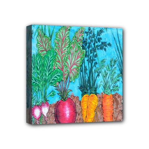 Mural Displaying Array Of Garden Vegetables Mini Canvas 4  X 4  by Simbadda