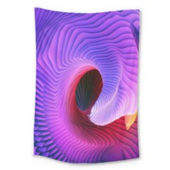 Digital Art Spirals Wave Waves Chevron Red Purple Blue Pink Large Tapestry by Mariart