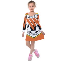 Shandong Luneng Taishan F C  Kids  Long Sleeve Velvet Dress by Valentinaart