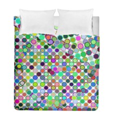 Colorful Dots Balls On White Background Duvet Cover Double Side (full/ Double Size) by Simbadda