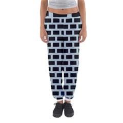 Bricks Black Blue Line Women s Jogger Sweatpants by Mariart