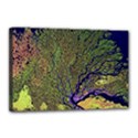 Lena River Delta A Photo Of A Colorful River Delta Taken From A Satellite Canvas 18  x 12  View1