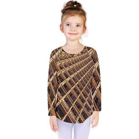 Construction Site Rusty Frames Making A Construction Site Abstract Kids  Long Sleeve Tee by Nexatart